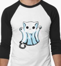 Cute Boo Ghost Cat Halloween Men's Baseball ¾ T-Shirt