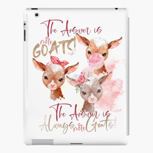 The Answer Is More Goats Watercolor iPad Snap Case