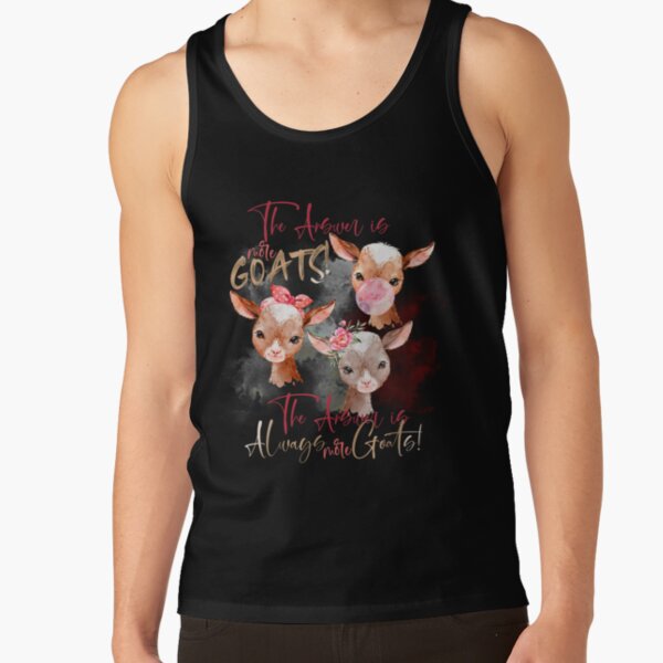The Answer Is More Goats Watercolor Tank Top