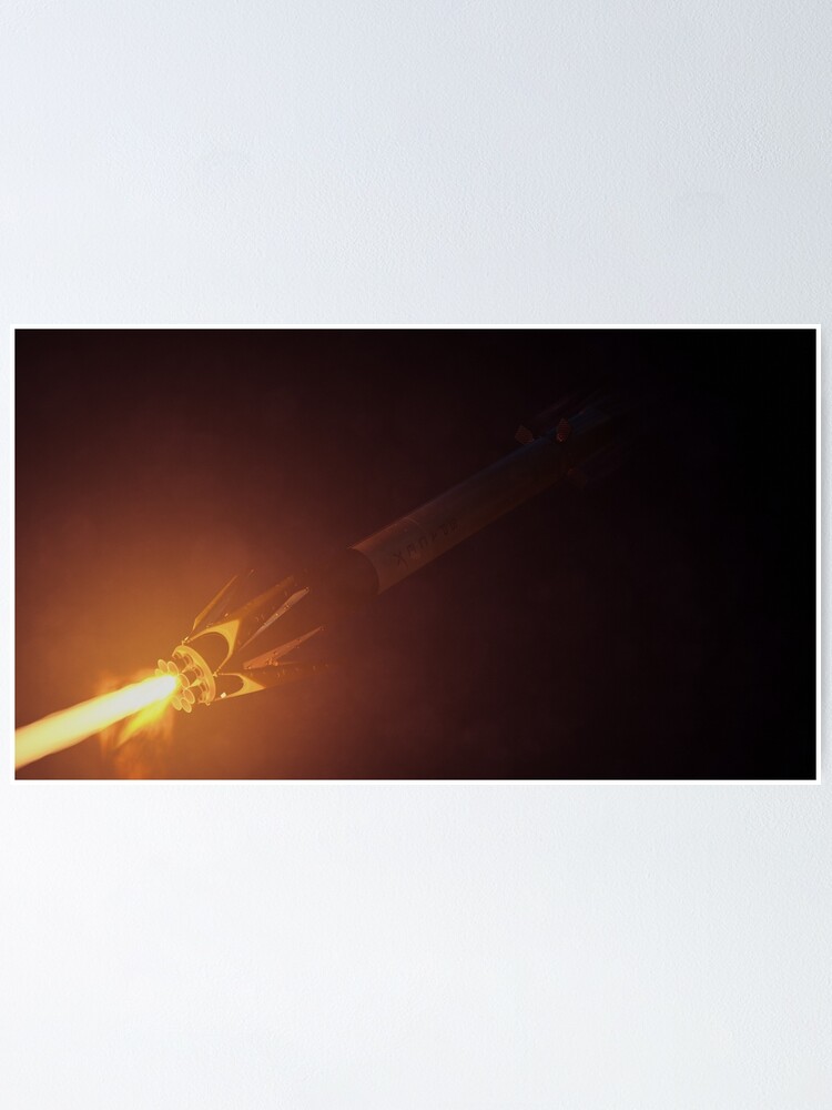 Alternate view of SpaceX Falcon 9 Landing Burn Poster