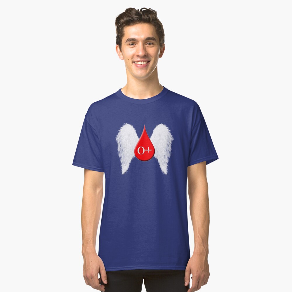 Blood Type O Positive - Angel Wings Classic T-Shirt