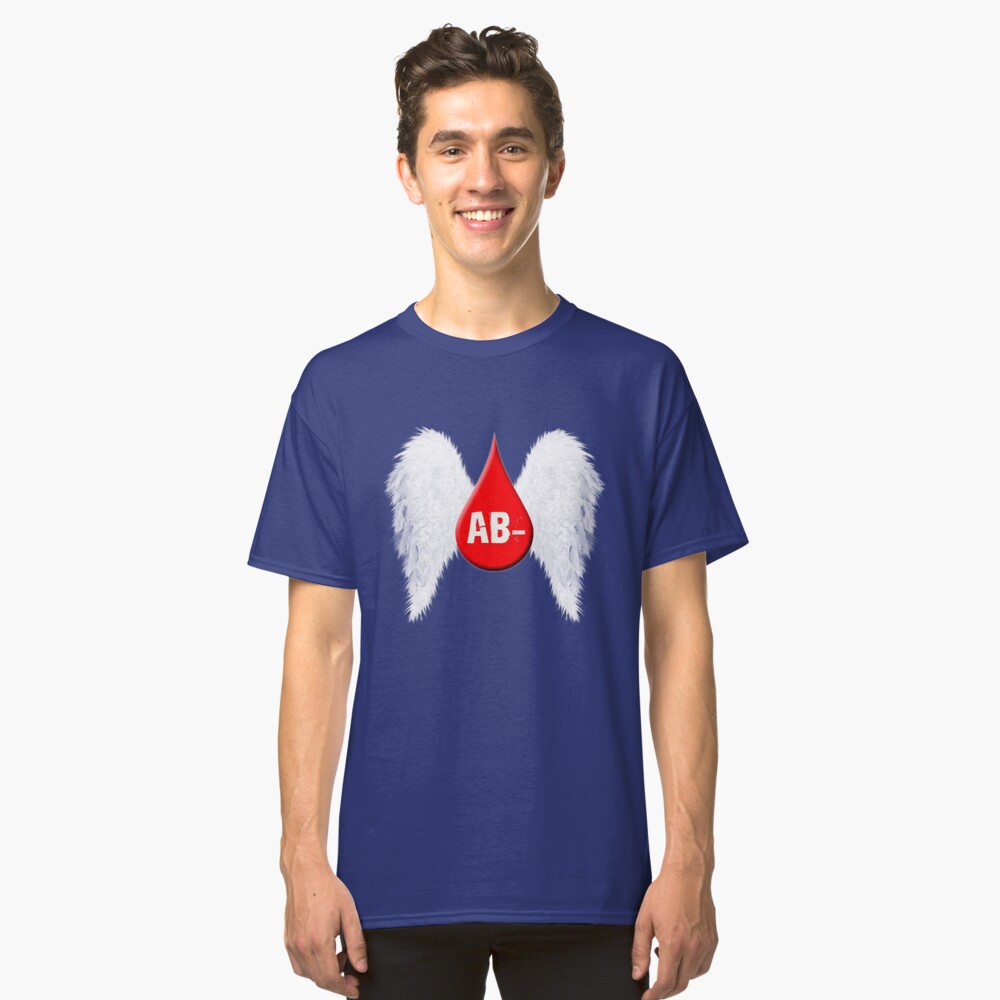 Blood Type AB Negative - Angel Wings Classic T-Shirt