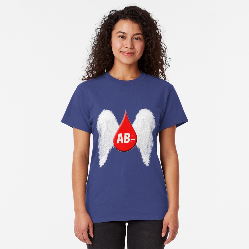 Blood Type AB Negative - Angel Wings Classic T-Shirt