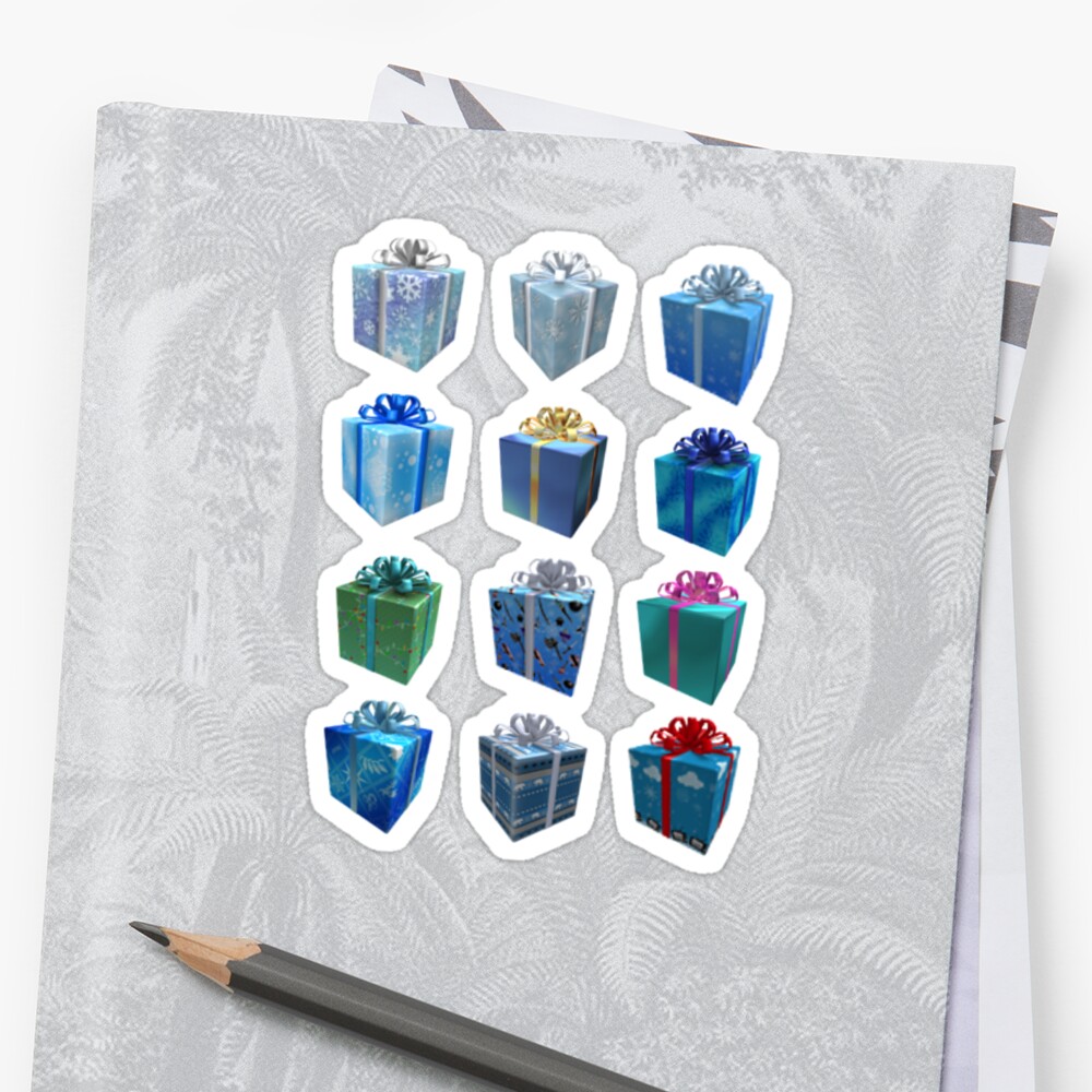 Roblox Blue Presents Bundle Sticker By Greenmemes Redbubble - blue roblox gifts merchandise redbubble