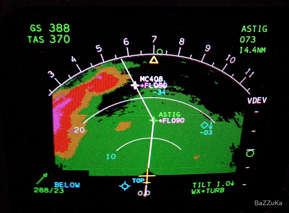 Aircraft weather radar landing at Milan Malpensa by BaZZuKa.