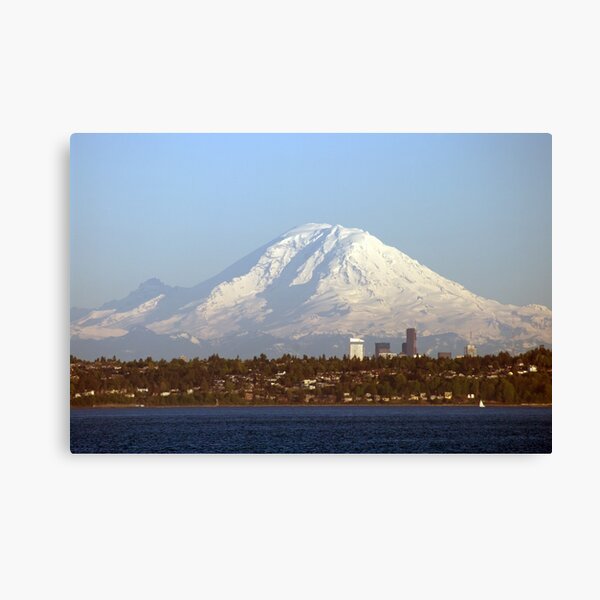 Mount Rainier From The Edmonds Ferry. Canvas Print