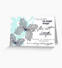He Soars On Angel Wings Greeting Card