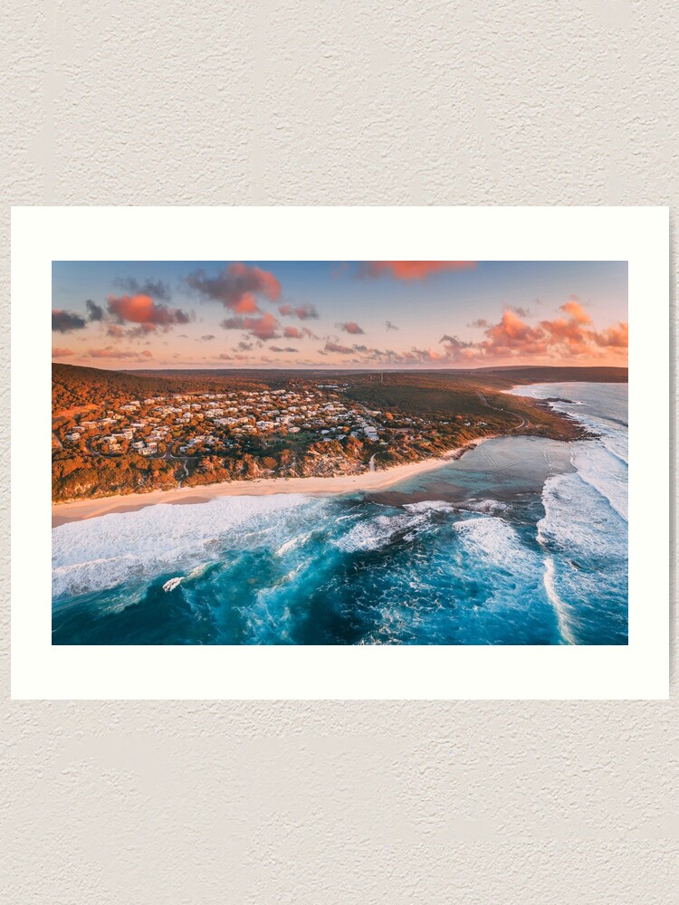 Alternate view of Yallingup Sunset Aerial Art Print