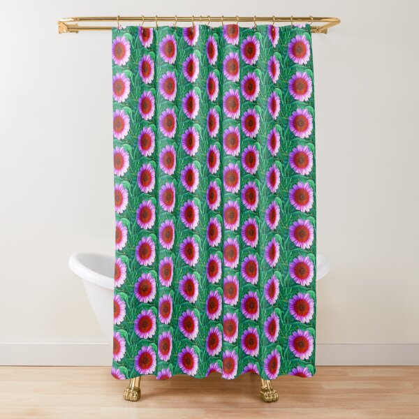 Pink Daisy by Jan Marvin Shower Curtain