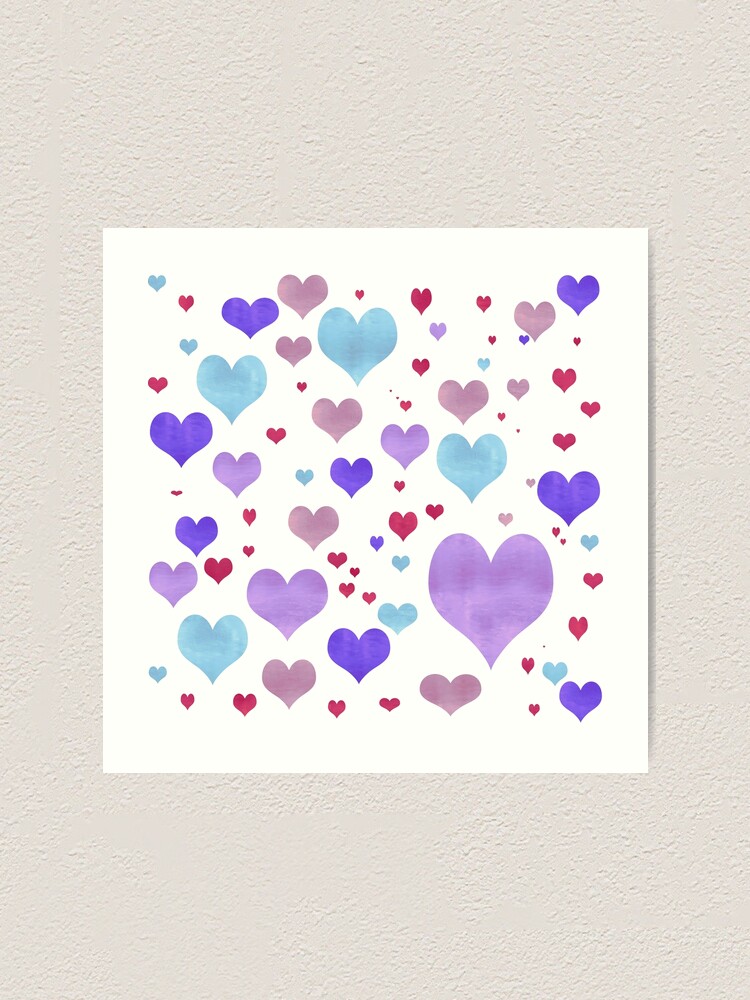 Alternate view of Just Love Hearts Art Print