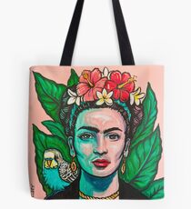 Pink Frida Kahlo Tote Bag