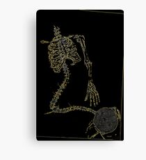 Skeleton Knit Canvas Print