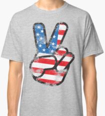 Retro American Peace Shirt Classic T-Shirt