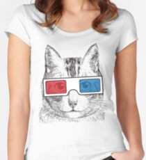 Cat Geek Shirt Women's Fitted Scoop T-Shirt