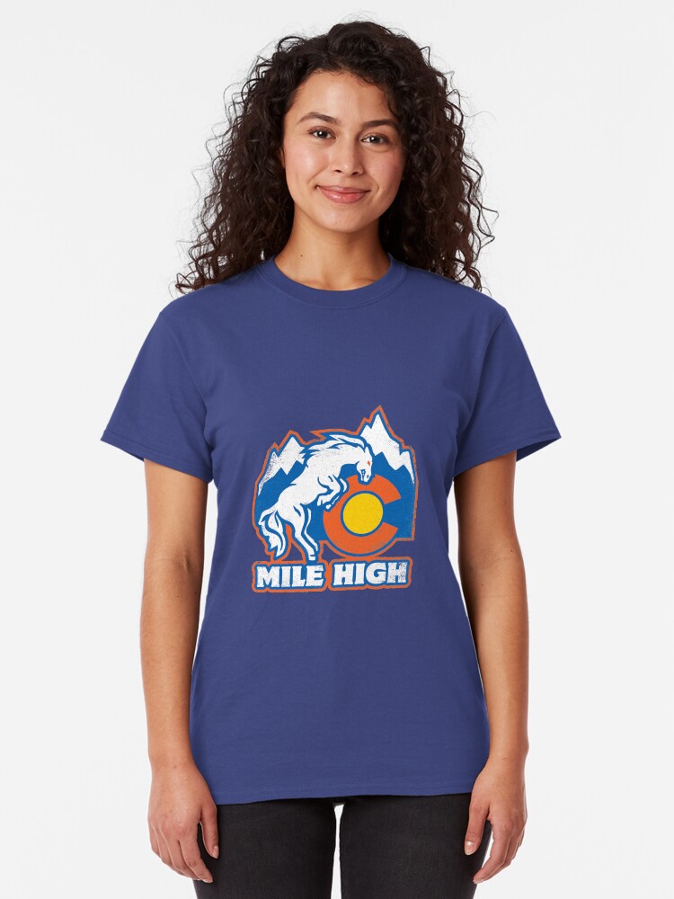 Alternate view of Mile High Bronco Classic T-Shirt