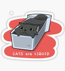 Pinpin Cat - Les chats sont un design drôle et liquide Sticker