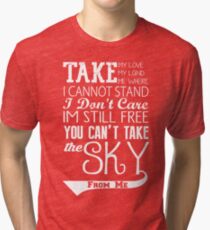 Firefly Theme song quote (white version) Tri-blend T-Shirt