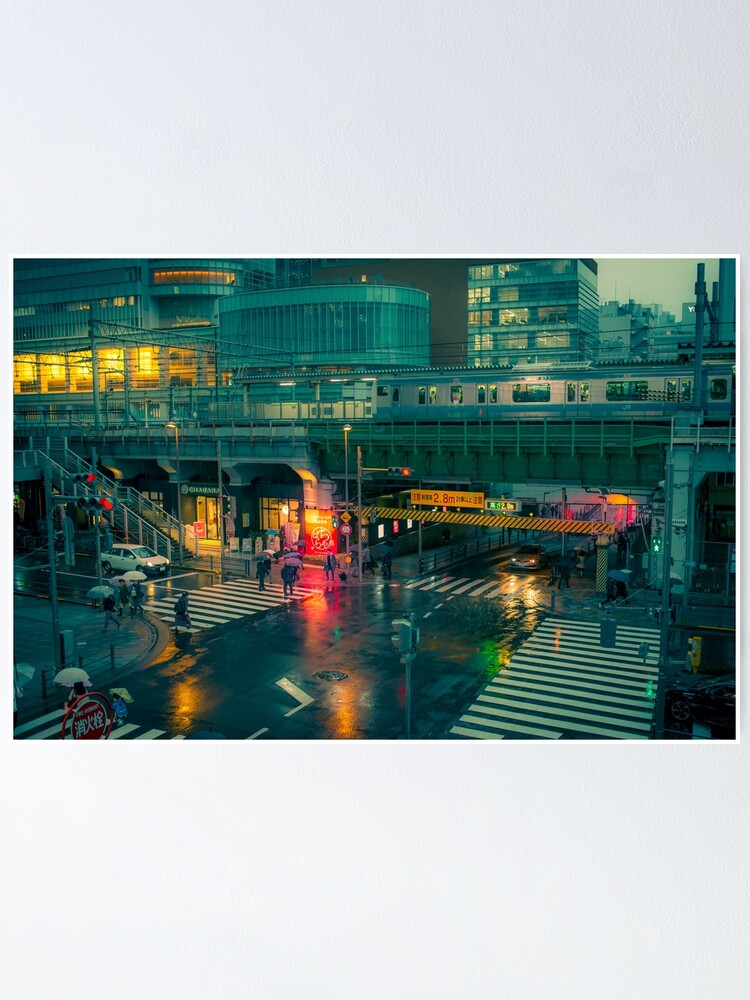 Alternate view of Rainy night in Neo Tokyo Poster
