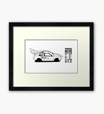 Toyota AW11 MR2 - AERO Graphic - PRINT Framed Print