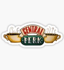 central cafe friends perk Glossy Sticker