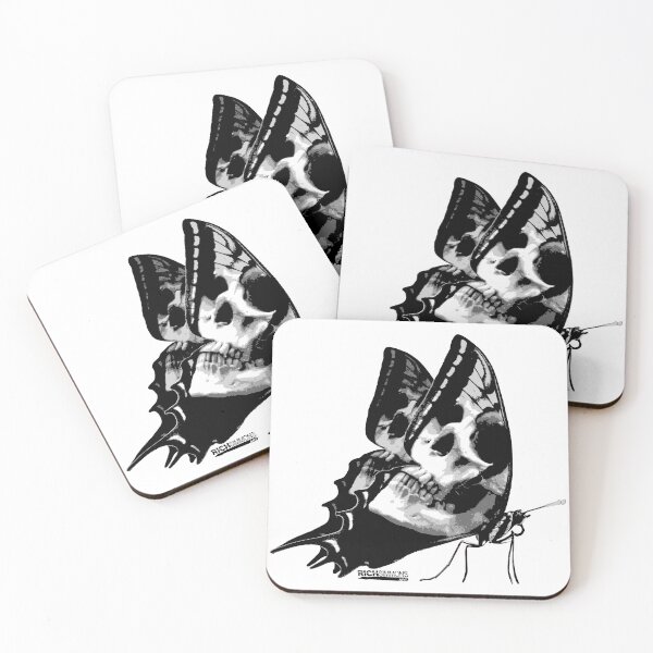 Skullerfly Coasters (Set of 4)