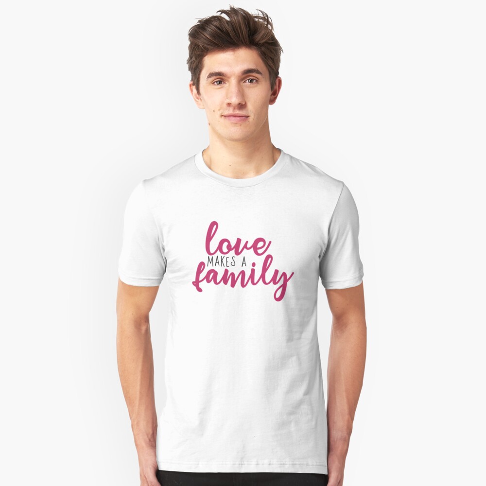 Love makes a Family Adoption Shirt Slim Fit T-Shirt