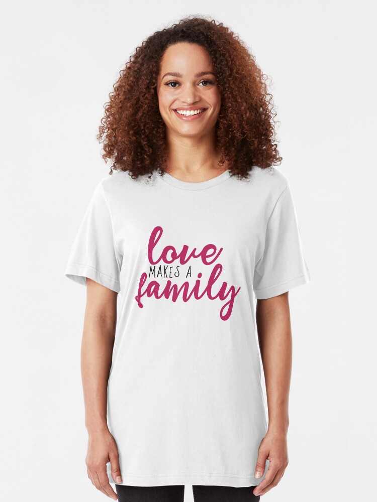 Alternate view of Love makes a Family Adoption Shirt Slim Fit T-Shirt