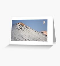 Alpine moon Greeting Card