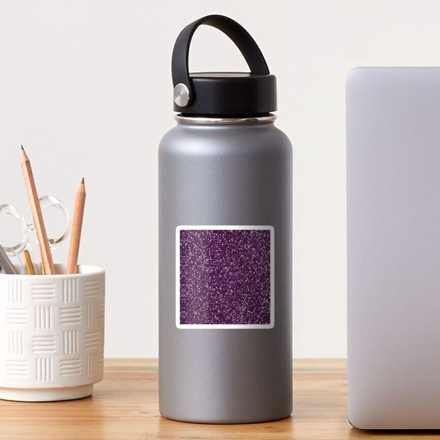 Sparkly Plum Purple Glitter Sticker