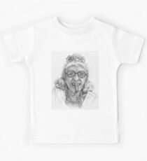 Portrait Old Lady from Cuba Kids Tee