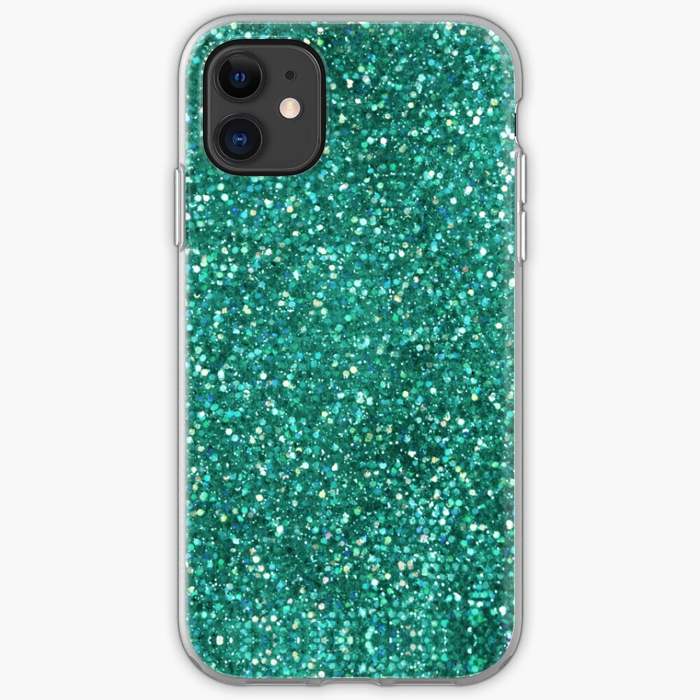 Sparkly Mermaid Green Aqua Glitter iPhone Case & Cover
