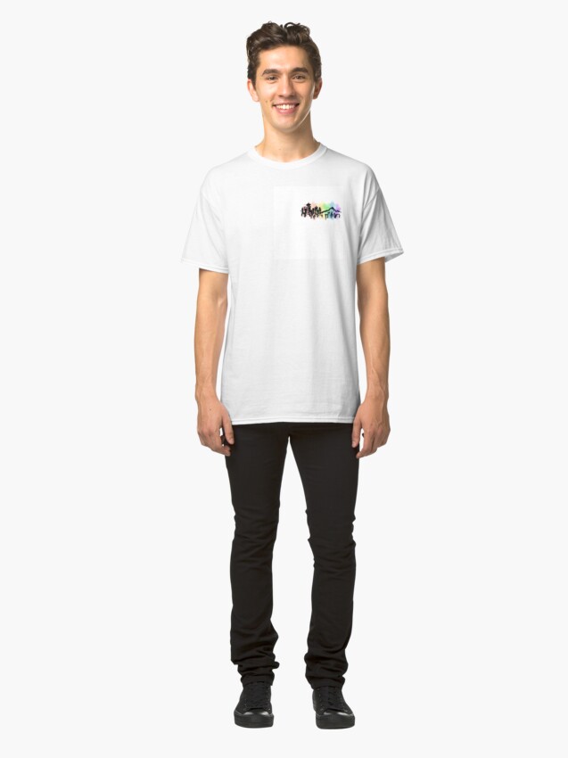 Alternate view of Seattle Rainbow Skyline Classic T-Shirt