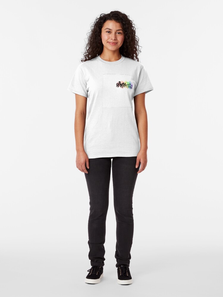 Alternate view of Seattle Rainbow Skyline Classic T-Shirt