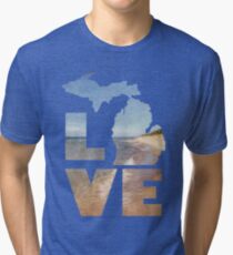 Camiseta de tejido mixto Amor en Michigan