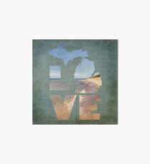 Love in Michigan Art Board