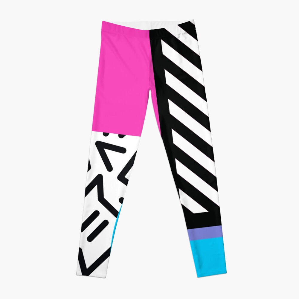 Colorful Retro Memphis Abstract Leggings