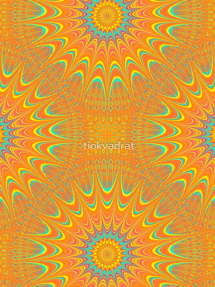Mandala in Orange and Yellow. Stunning Psychedelic Gift by tiokvadrat