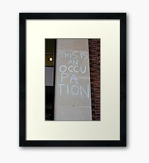 Occupation Framed Print