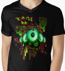 Urban Music Graffiti Style # 1 Feel DA Music Men's V-Neck T-Shirt
