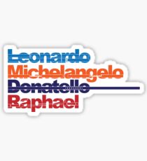 Leonardo, Michelangelo, Donatello, Raphael Sticker