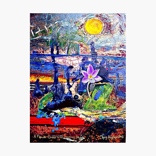 Flower Under a Darkening Sky Original Artwork Photographic Print
