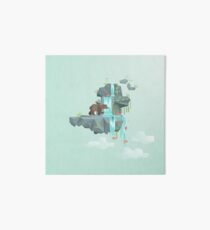 Low Poly Bear Fishing for Salmon Art Board