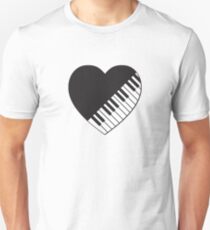 Camiseta unisex Piano Heart