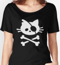 Pirate Cat: Skull and Crossbone Women's Relaxed Fit T-Shirt