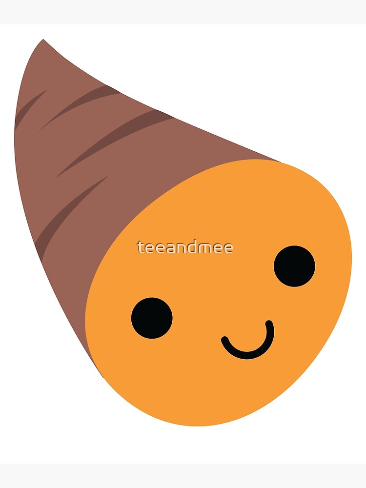 "Sweet Potato Emoji Happy Smiling Face" Poster by teeandmee Redbubble