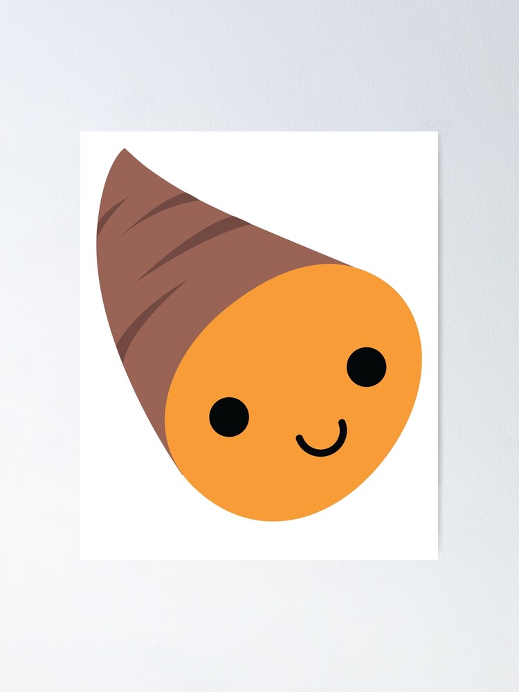 "Sweet Potato Emoji Happy Smiling Face" Poster by teeandmee Redbubble