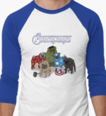 The Pugvengers Men's Baseball ¾ T-Shirt