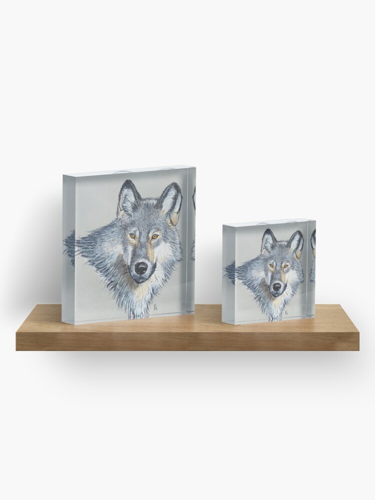 Alternate view of Wolf portrait Acrylic Block