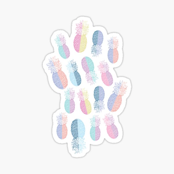 Pineapple Pastel Explosion Sticker