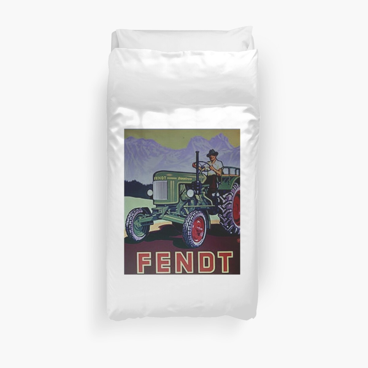 Vintage Fendt Farm Machinery Fendt Tractor Duvet Cover By Glyn123